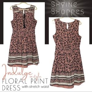 Indulge in Style dusted rose floral print dress